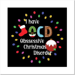 Obsessive Christmas Disorder (Round) [White Text] Posters and Art